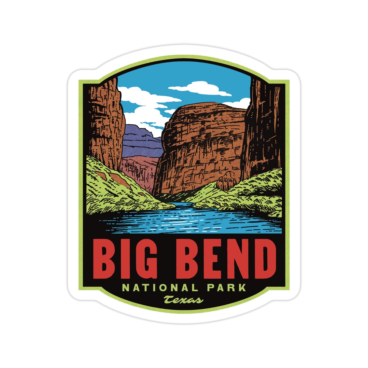 A sticker of Big Bend National Park
