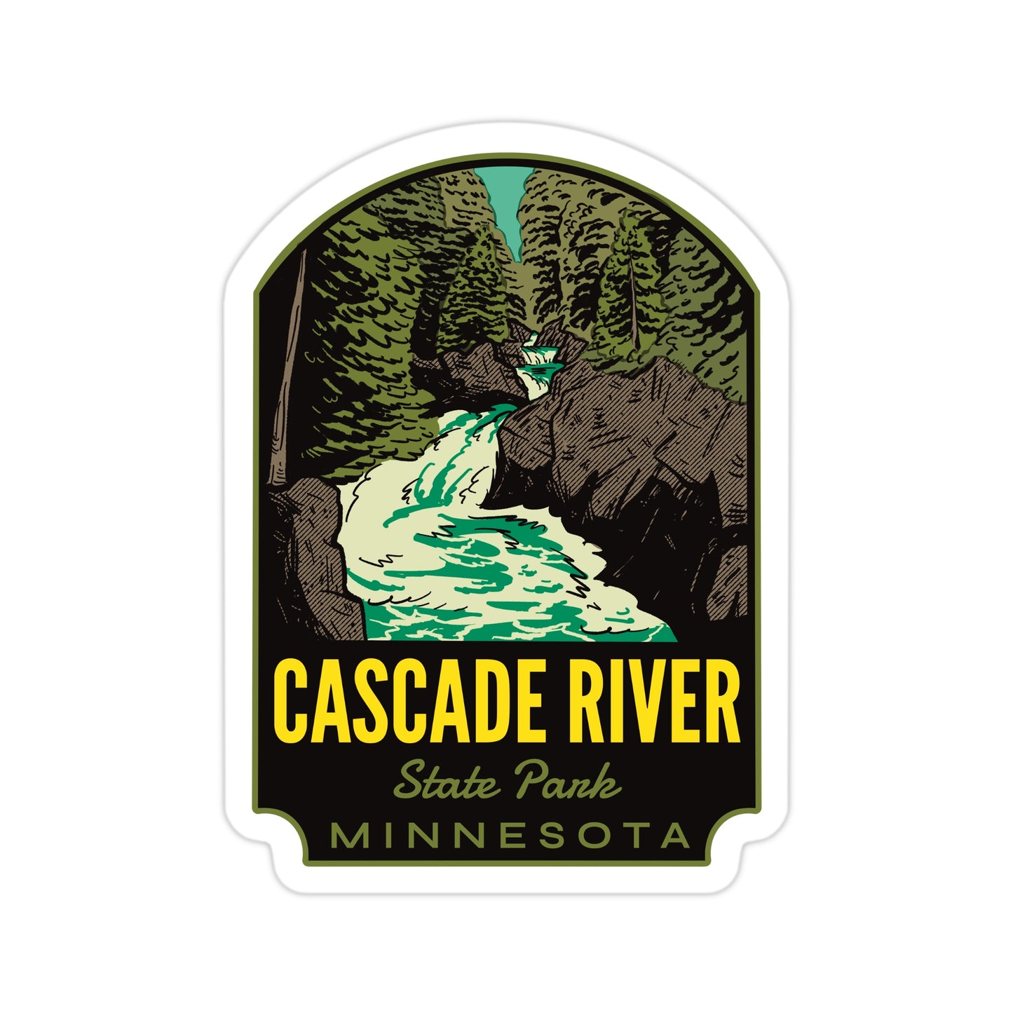 A sticker of Cascade River State Park