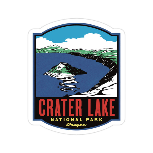 A sticker of Crater Lake National Park