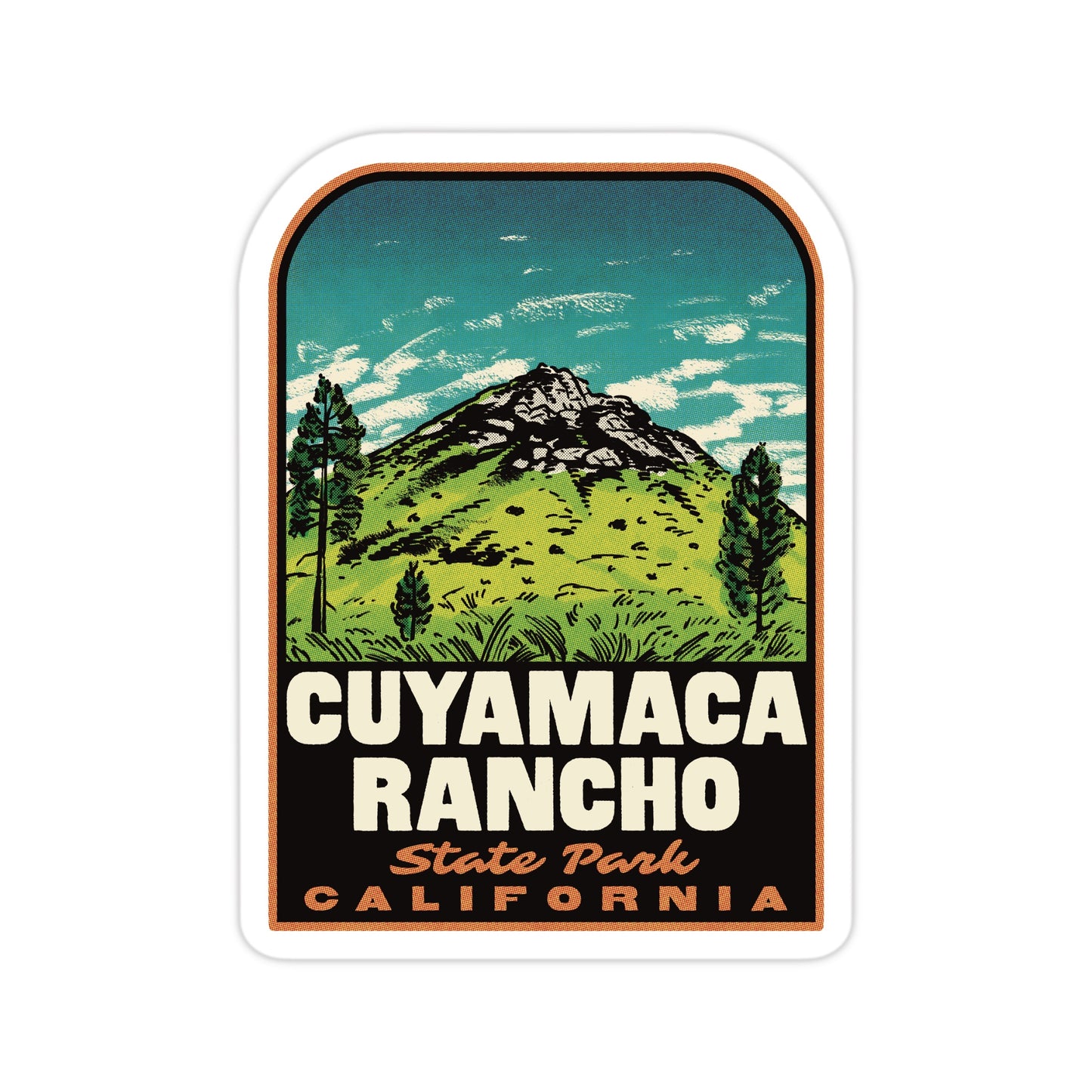 A sticker of Cuyamaca Rancho State Park