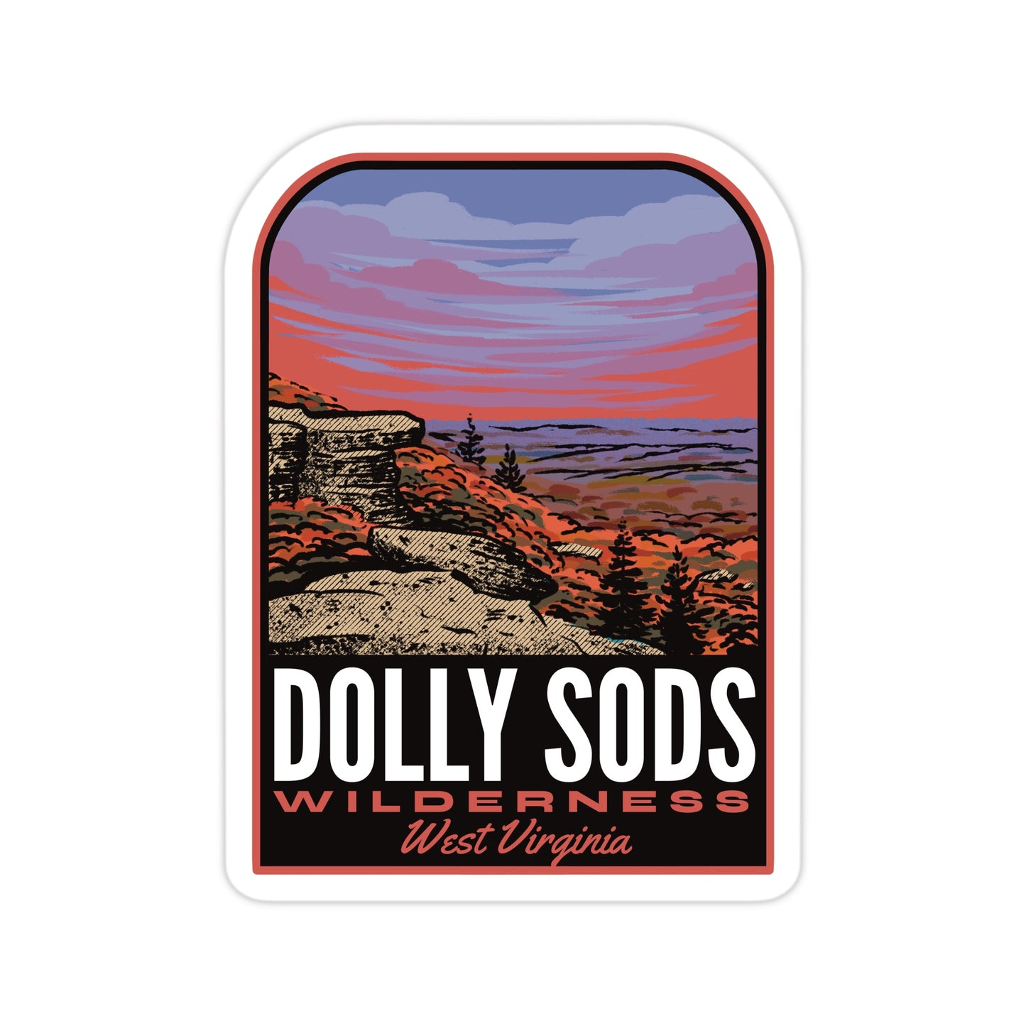 A sticker of Dolly Sods Wilderness