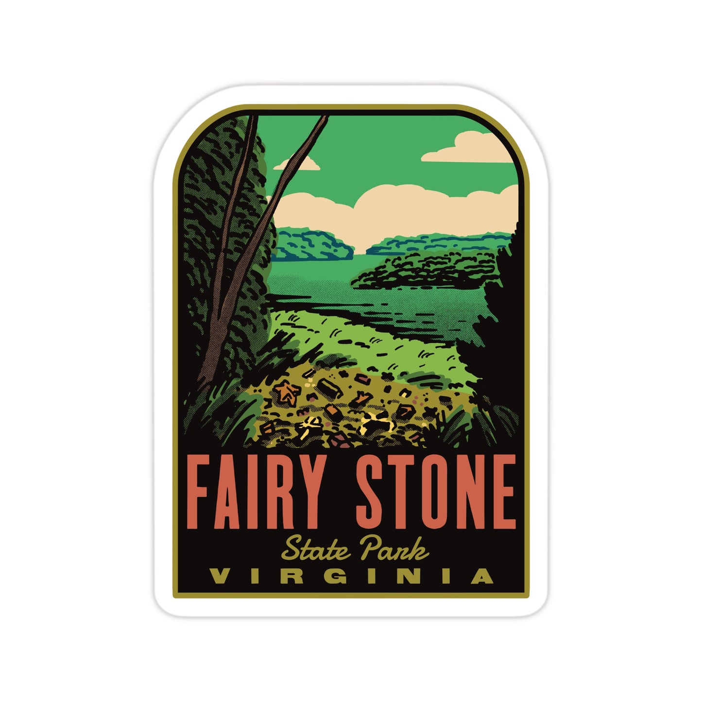A sticker of Fairy Stone State Park