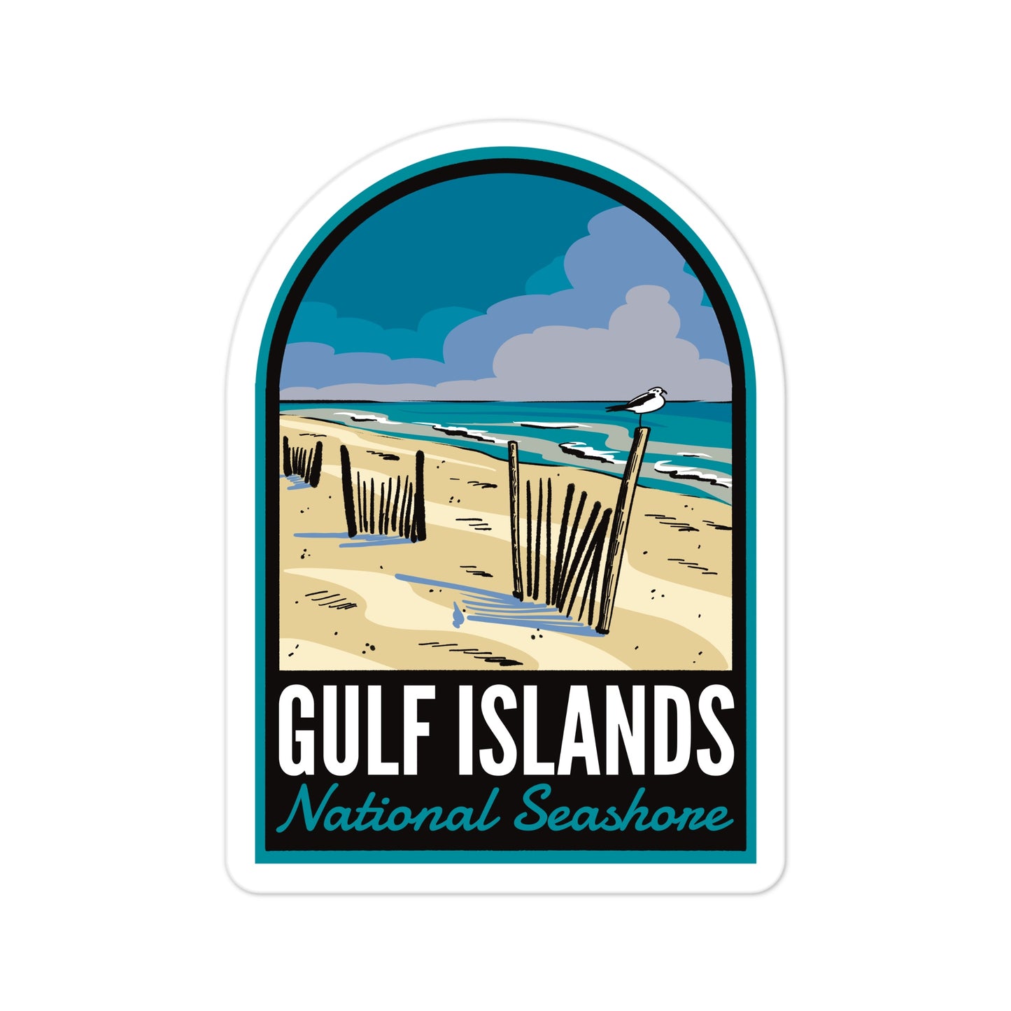 a sticker of Gulf Islands National Seashore