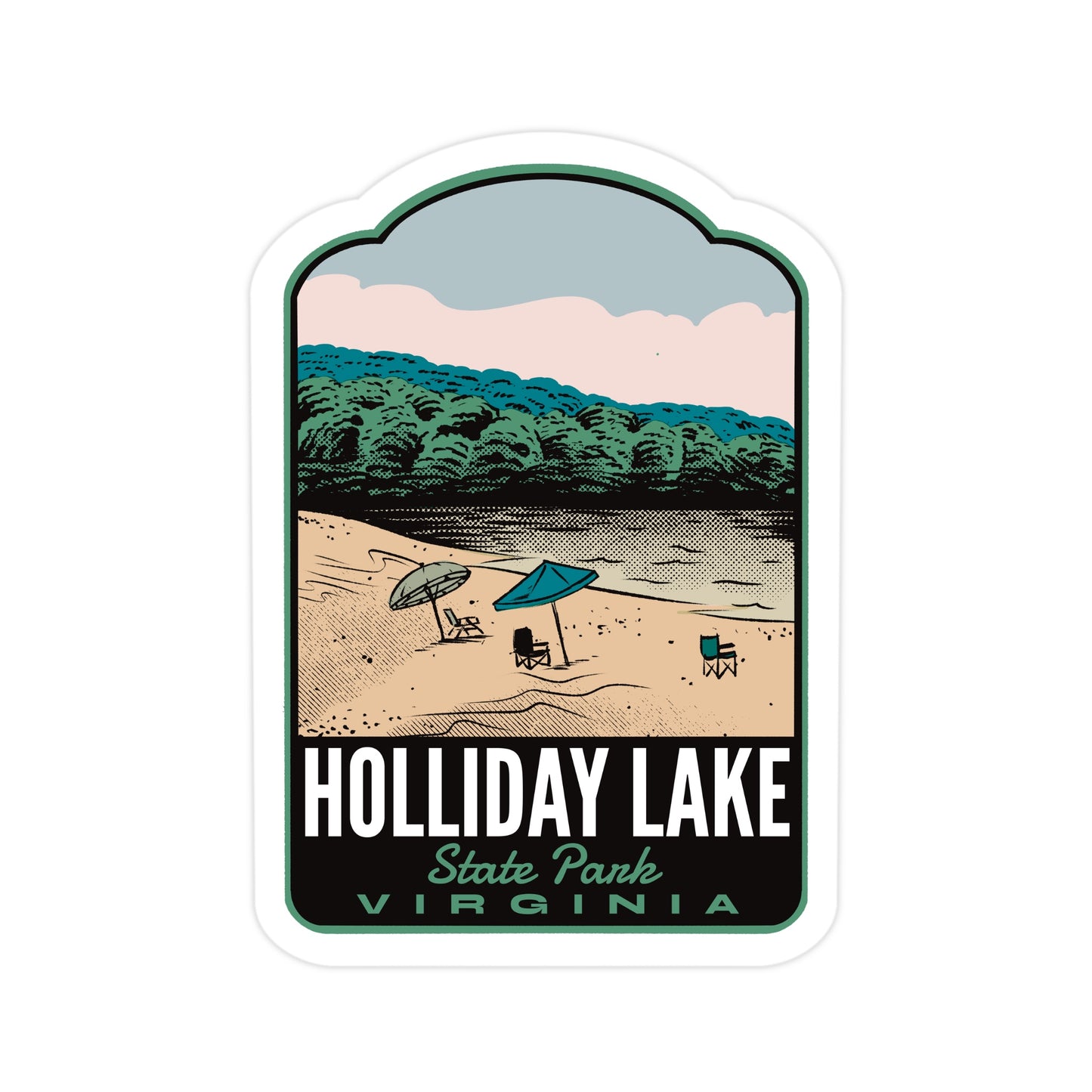 A sticker of Holliday Lake State Park