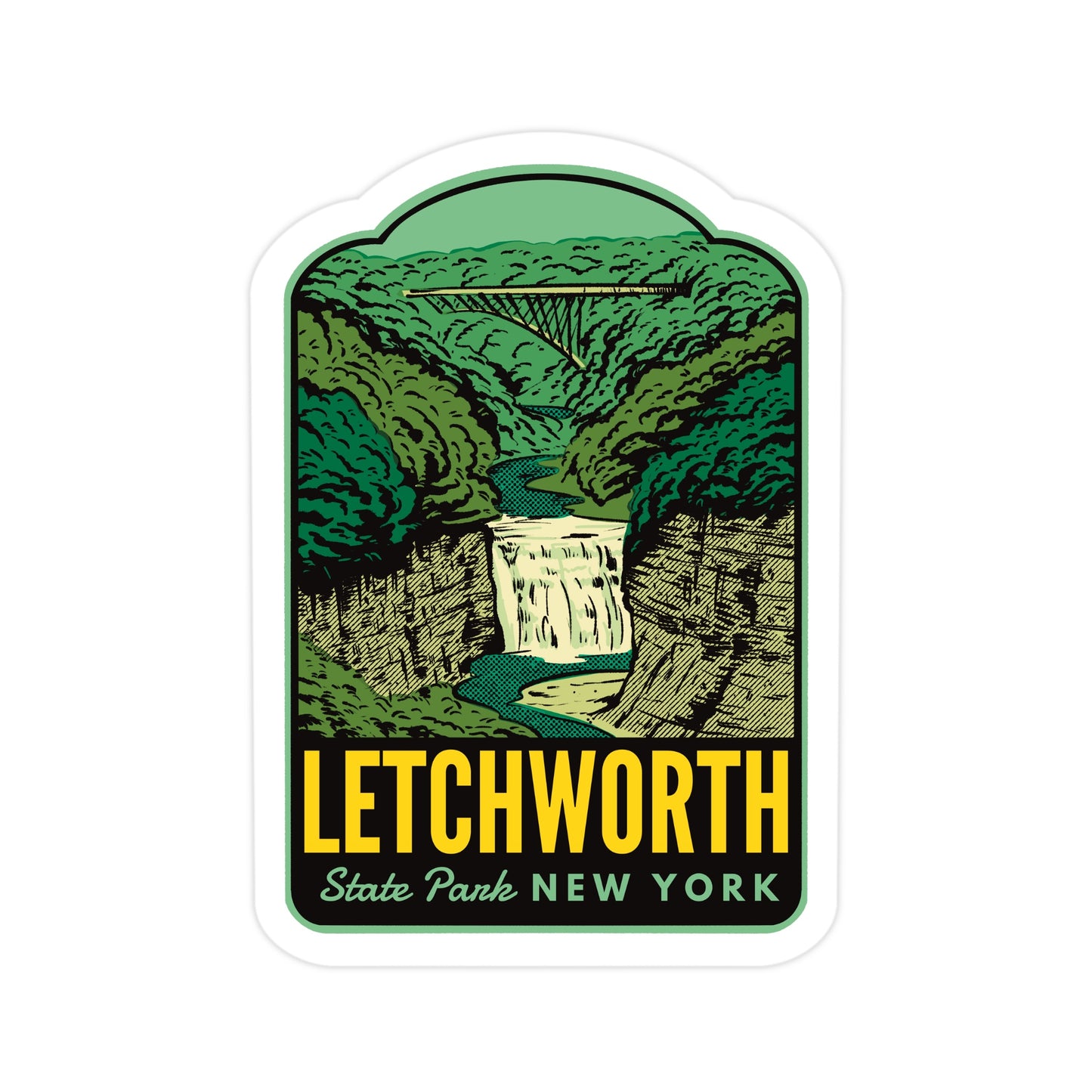 A sticker of Letchworth State Park