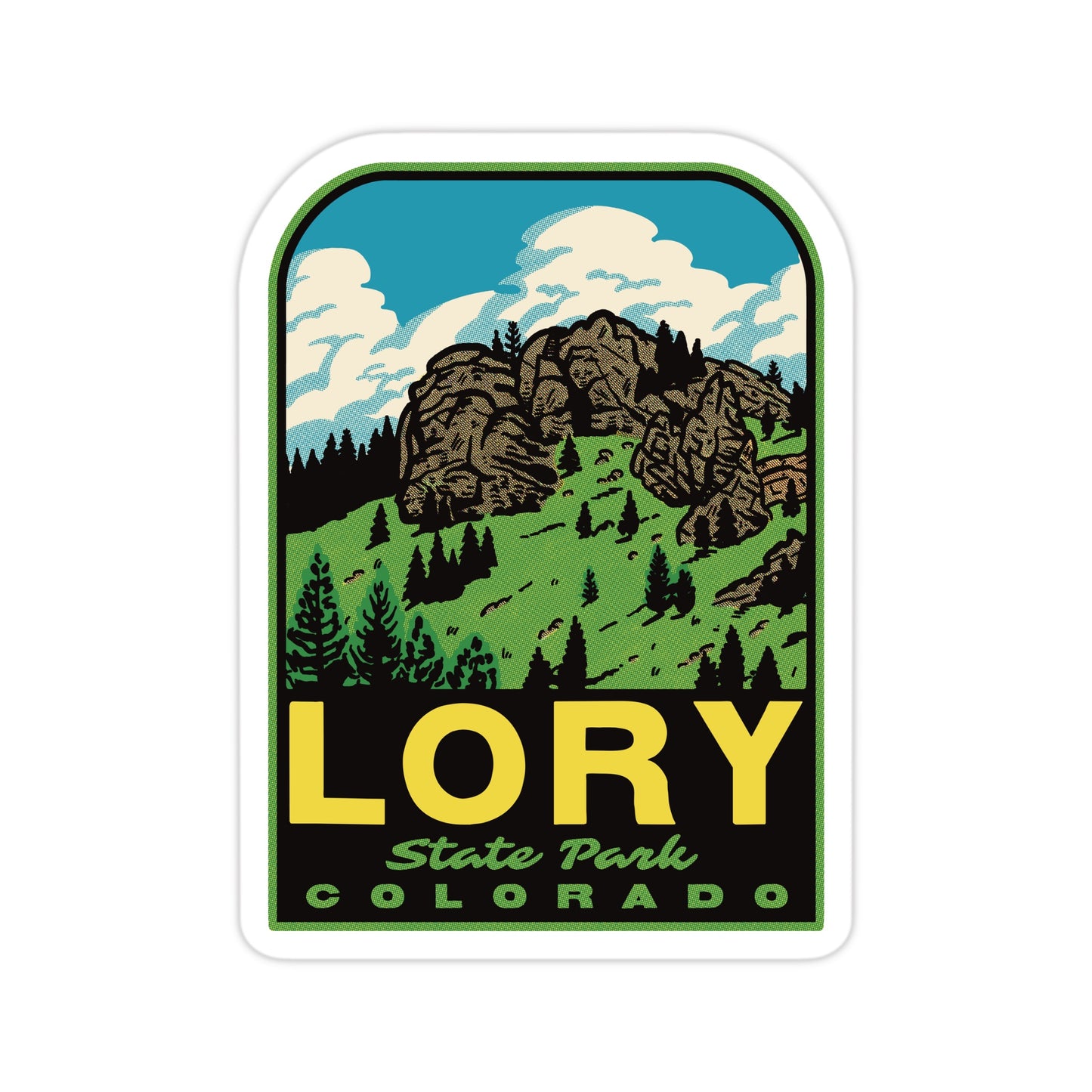 A sticker of Lory State Park