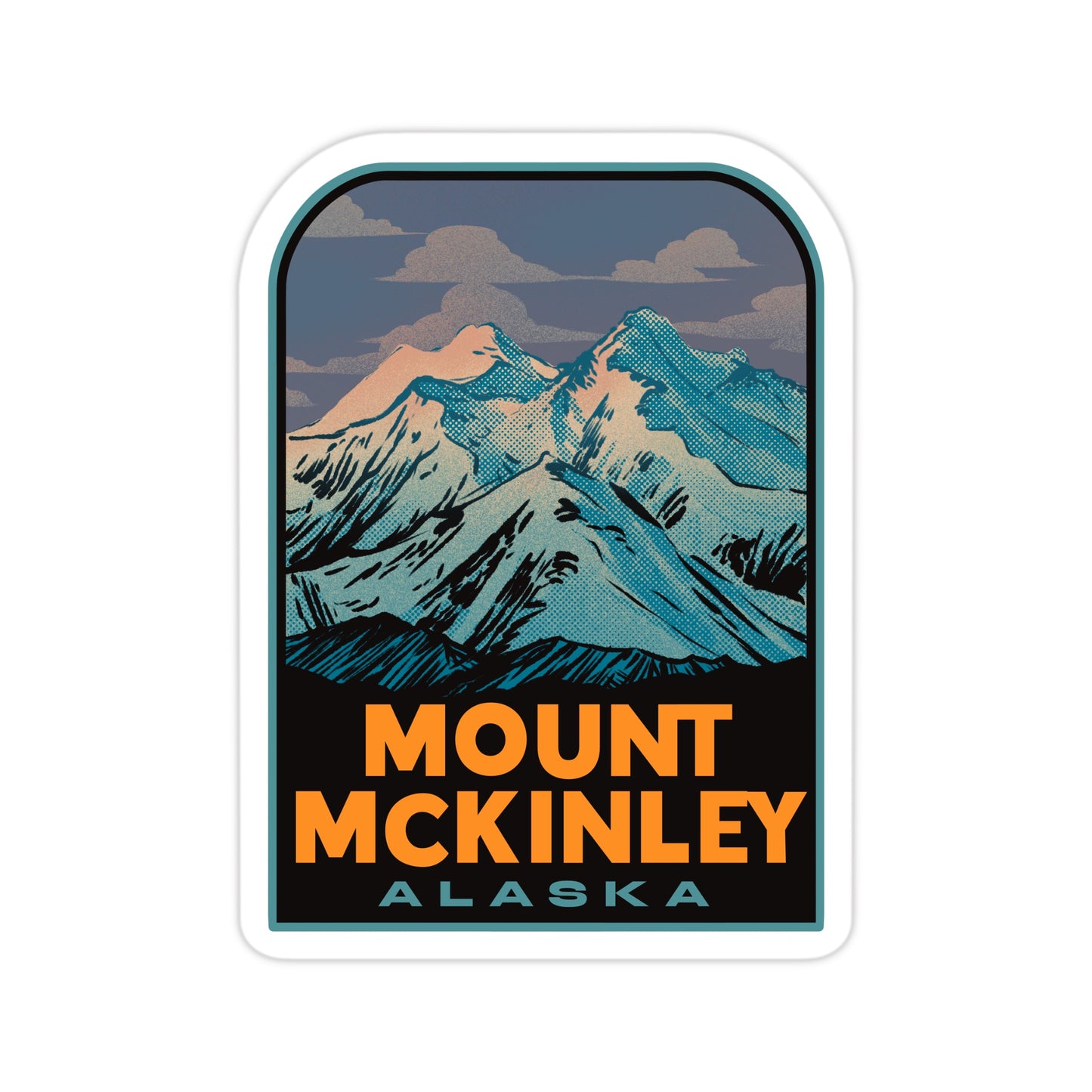 A sticker of Mount McKinley