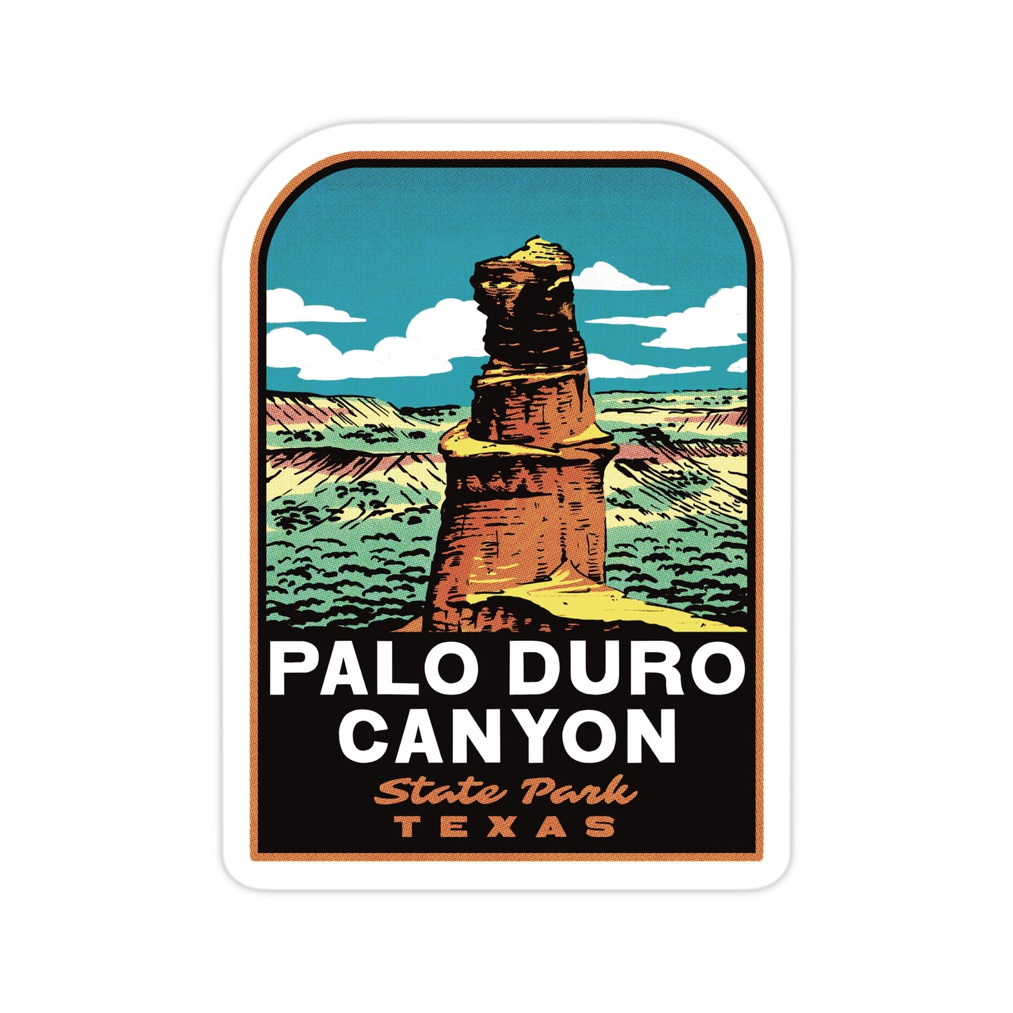 A sticker of Palo Duro Canyon State Park