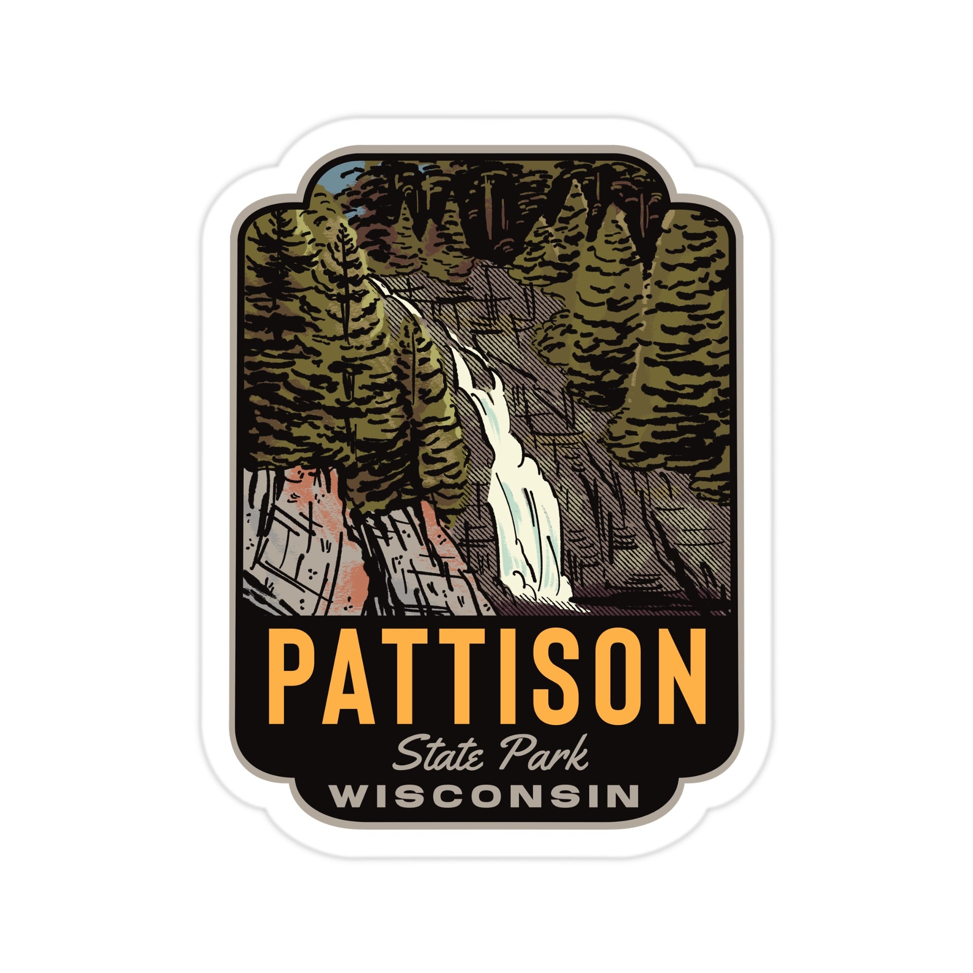 A sticker of Pattison State Park