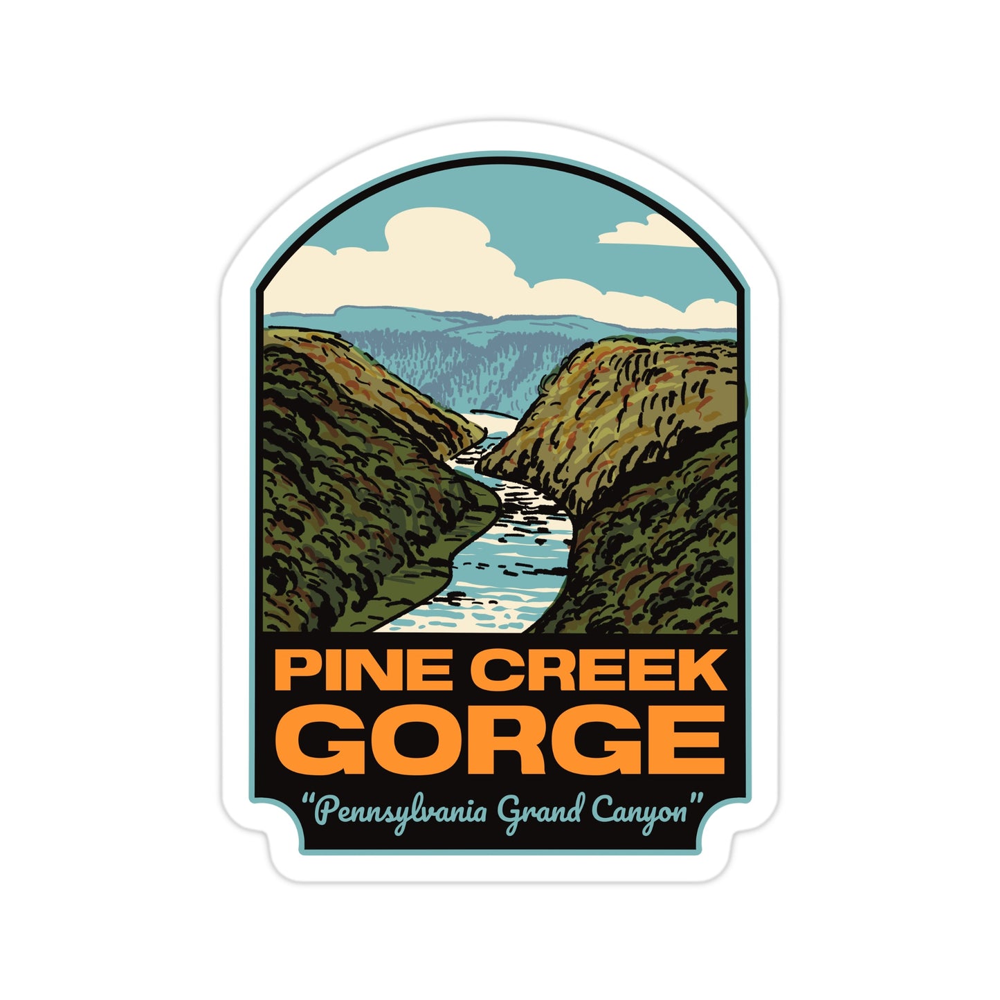 Pine Creek Gorge Pennsylvania - Vinyl Sticker
