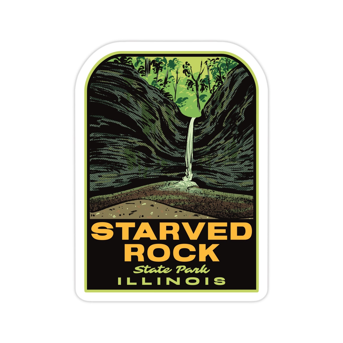 A sticker of Starved Rock State Park