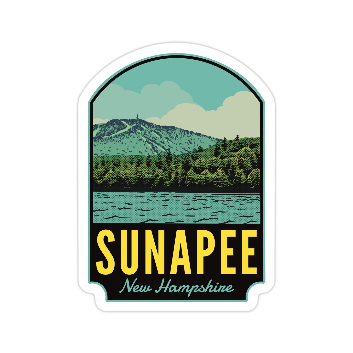 A sticker of Sunapee New Hampshire