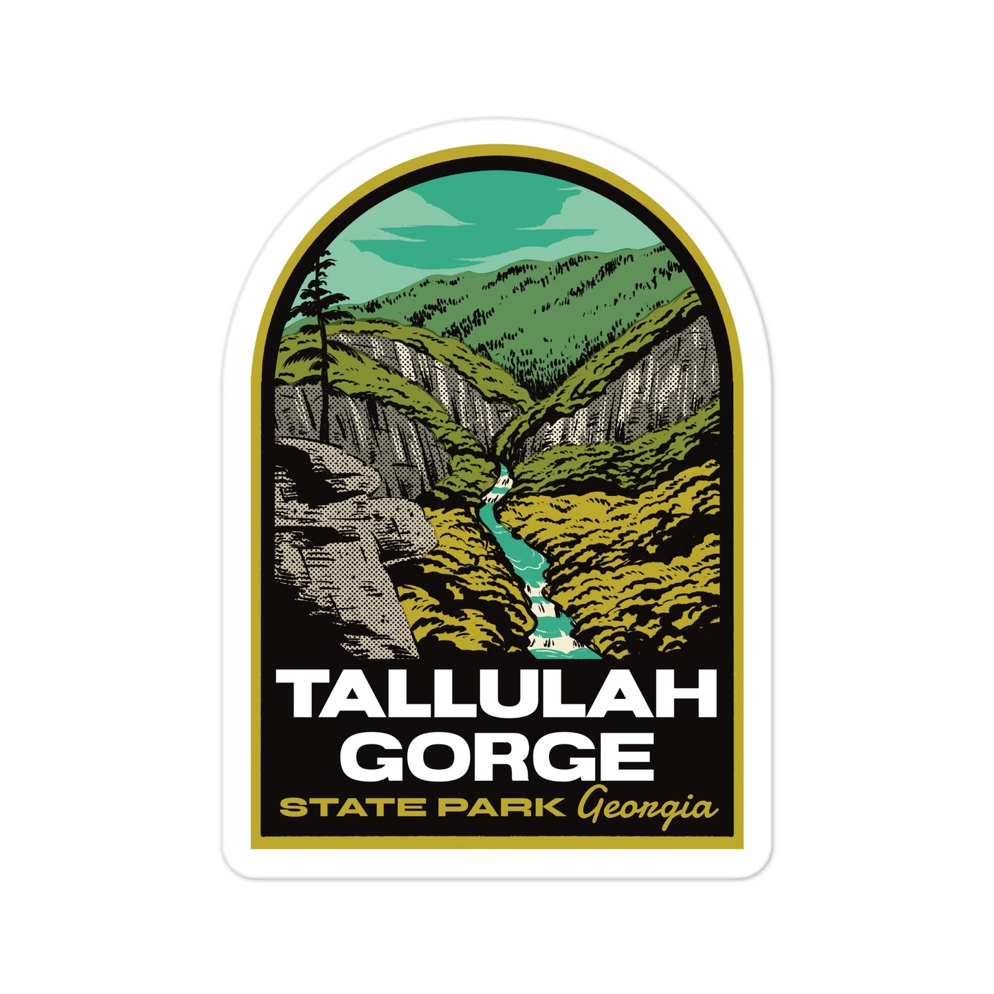 A sticker of Tallulah Gorge State Park