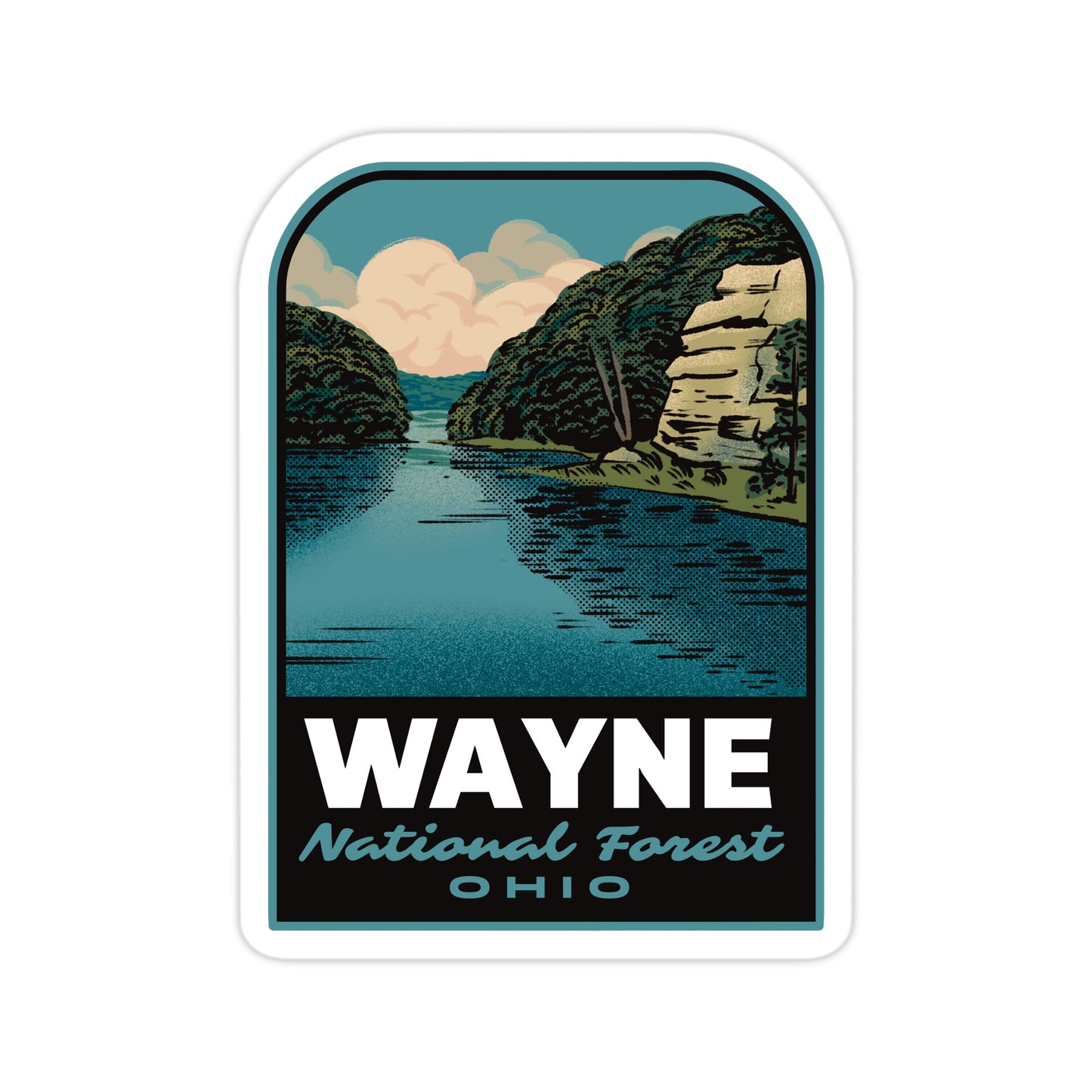 A sticker of Wayne National Forest