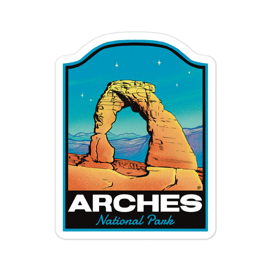 A sticker of Arches National Park