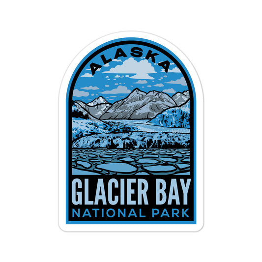 A sticker of Glacier Bay National Park