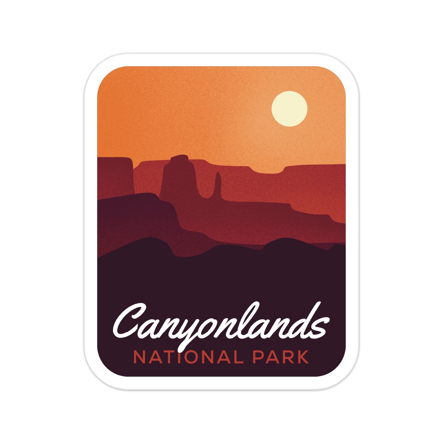 A sticker of Canyonlands National Park
