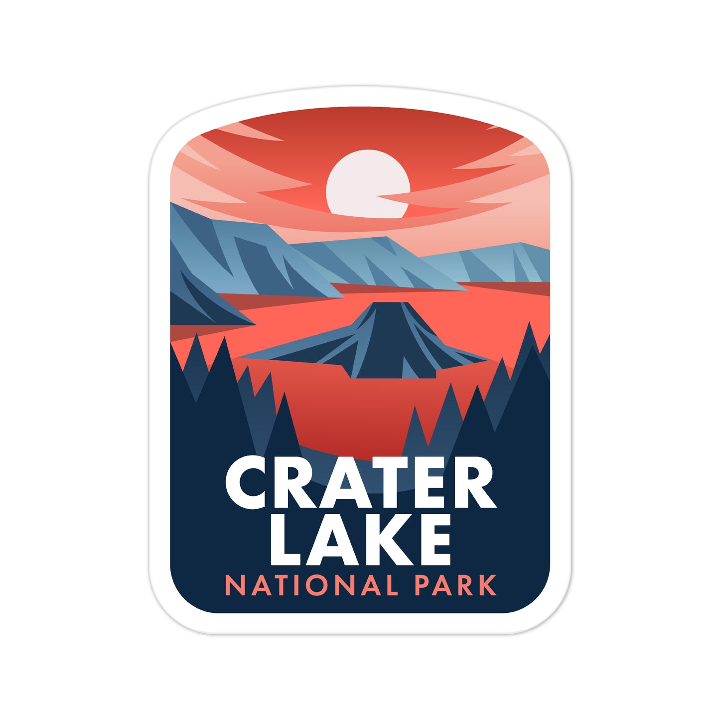 A sticker of Crater Lake National Park