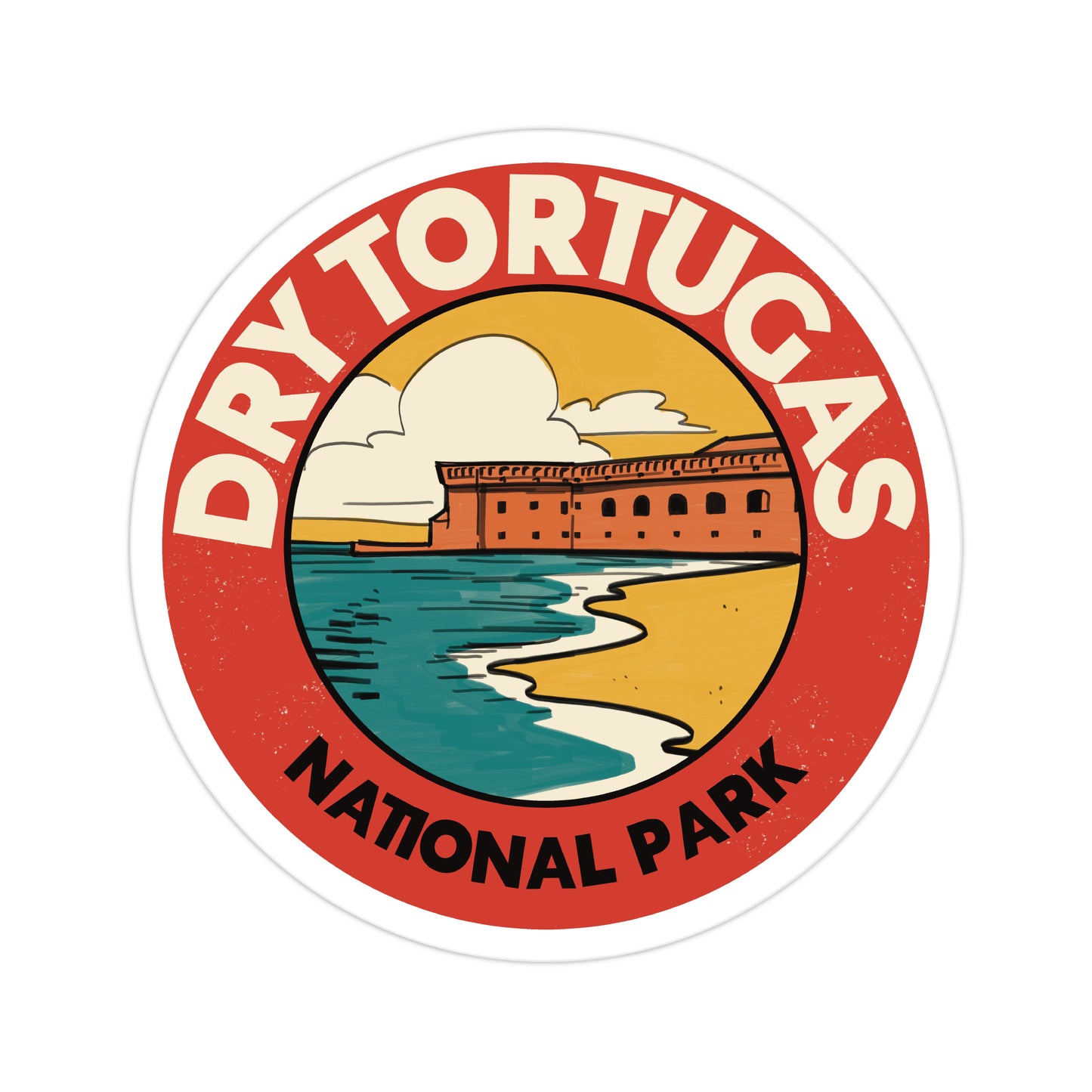 A sticker of Dry Tortugas National Park
