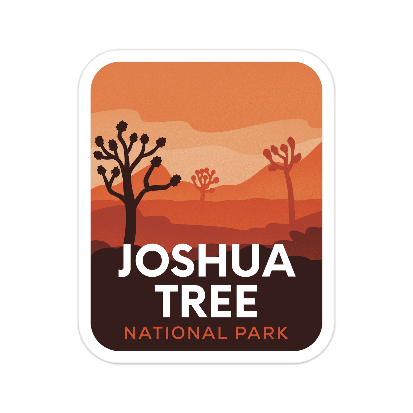 A sticker of Joshua Tree National Park