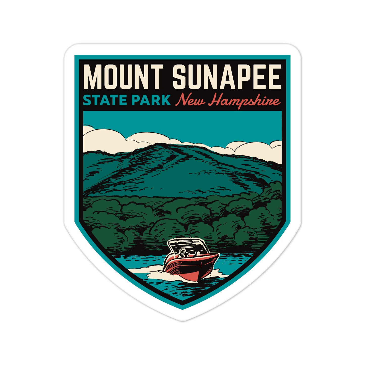 A sticker of Mount Sunapee State Park