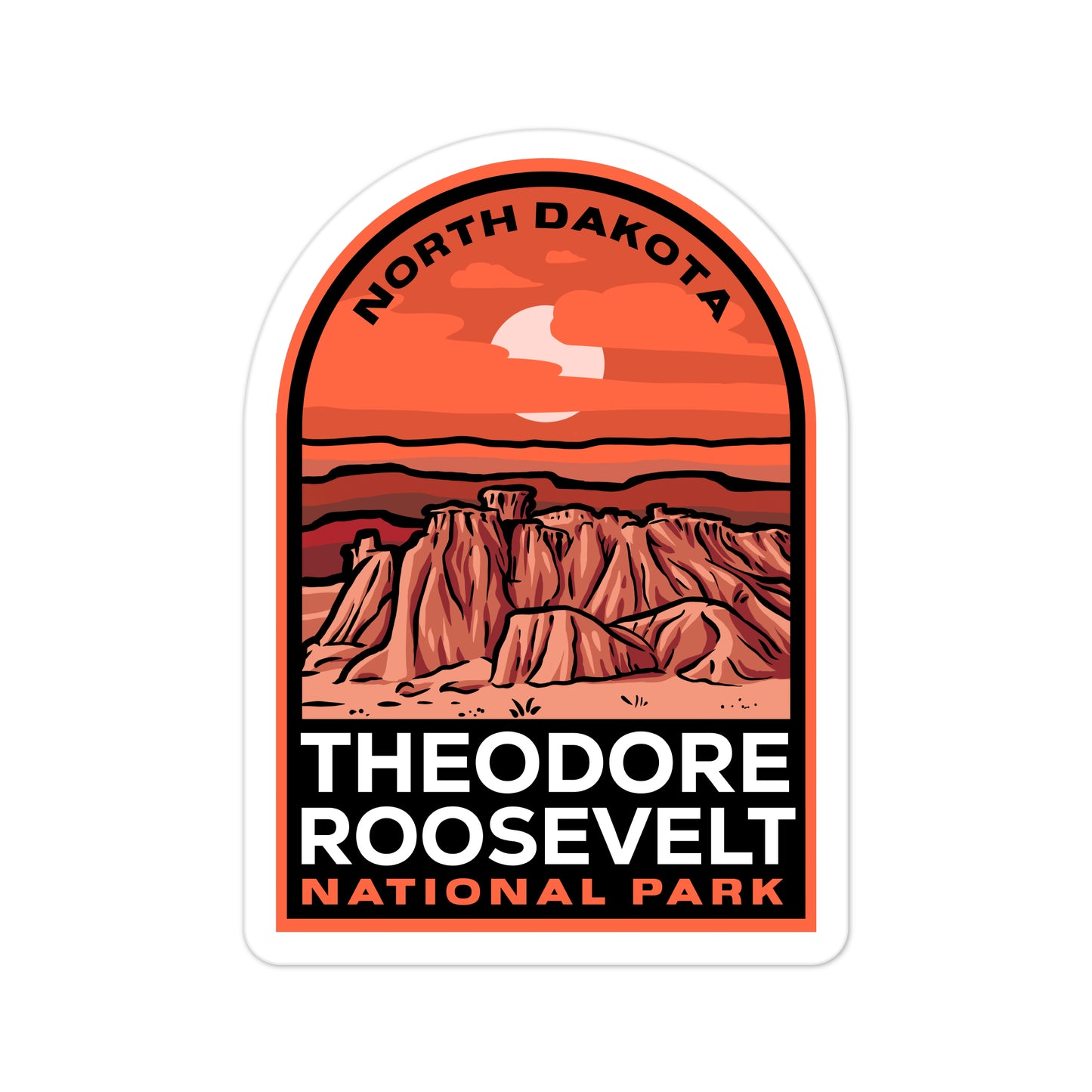 A sticker of Theodore Roosevelt National Park