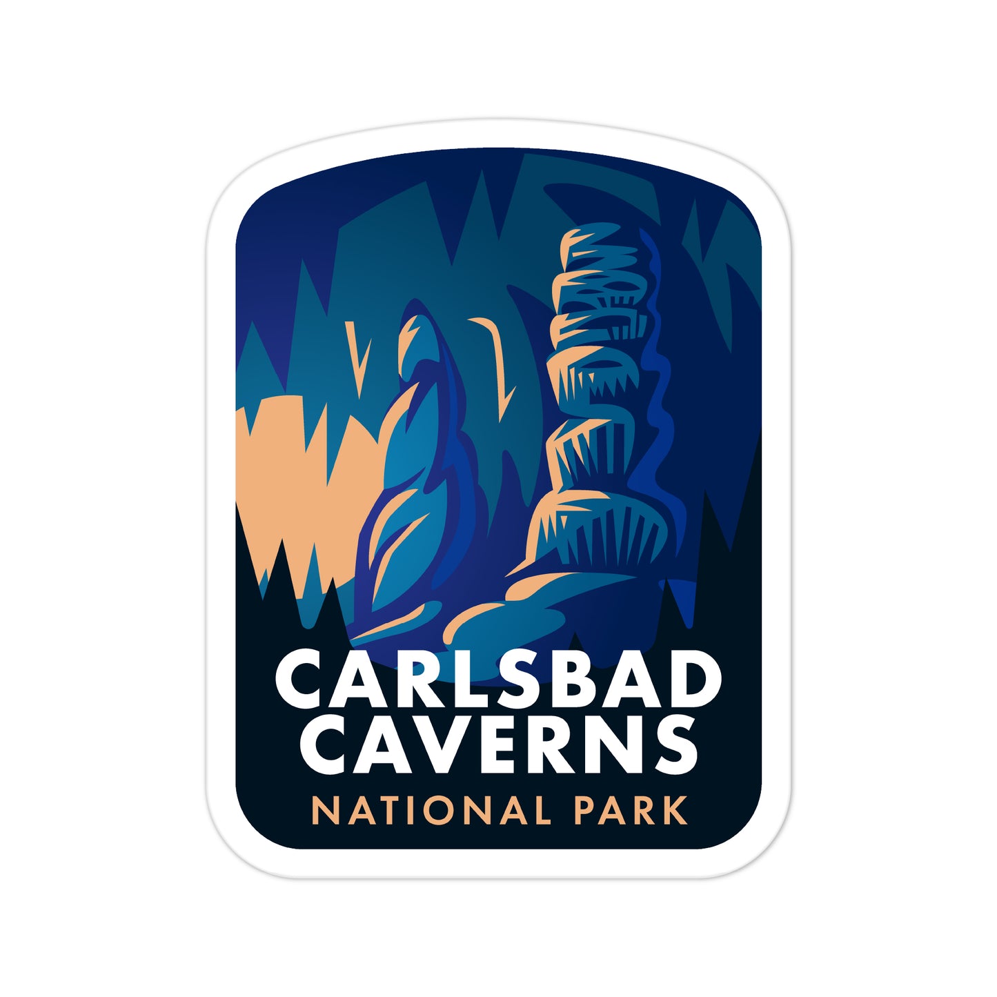 A sticker of Carlsbad Caverns National Park