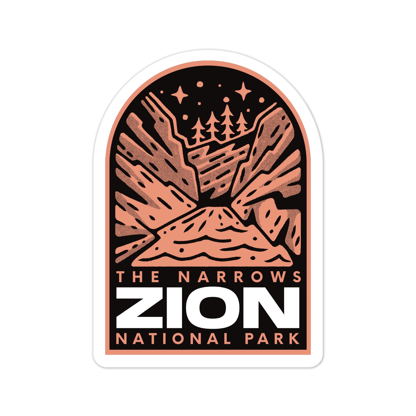 A sticker of Zion National Park