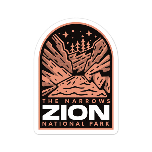 A sticker of Zion National Park
