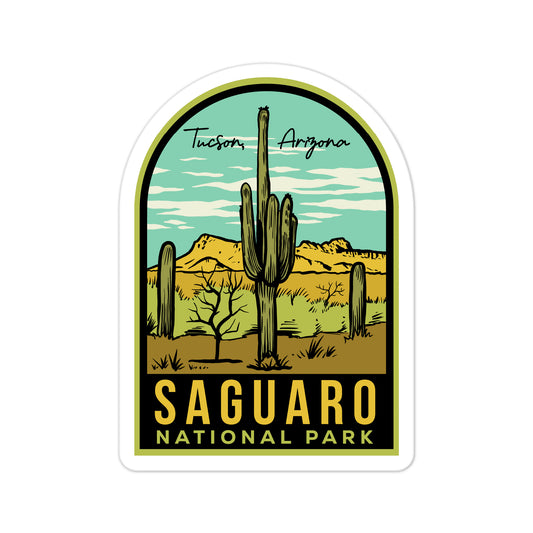 A sticker of Saguaro National Park