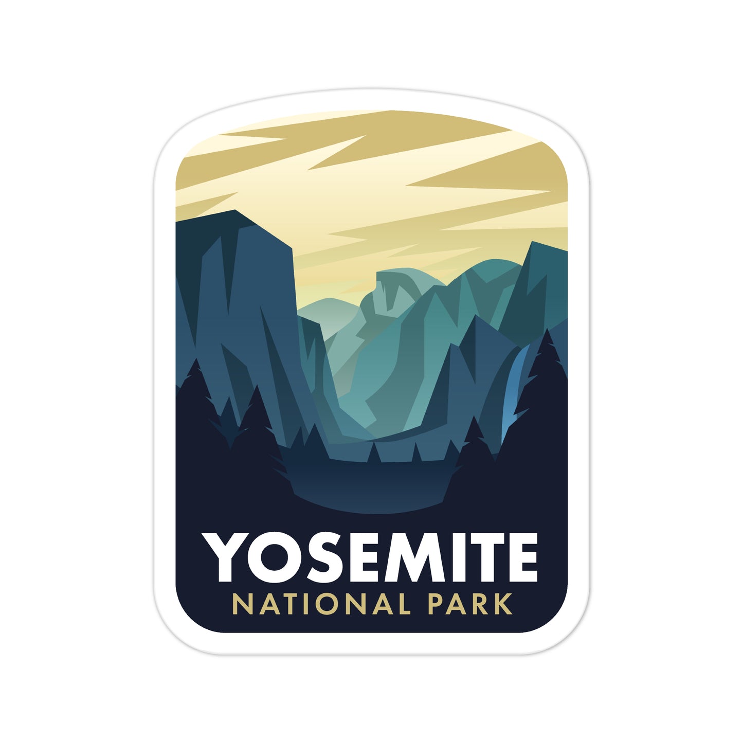 A sticker of Yosemite National Park