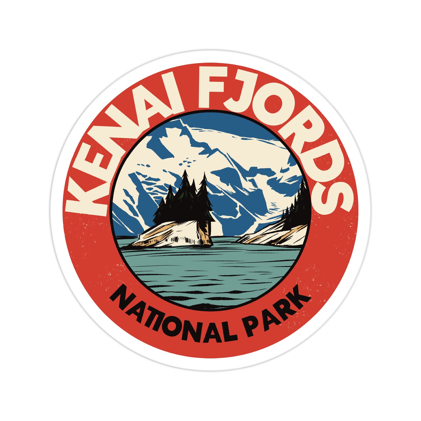 A sticker of Kenai Fjords National Park