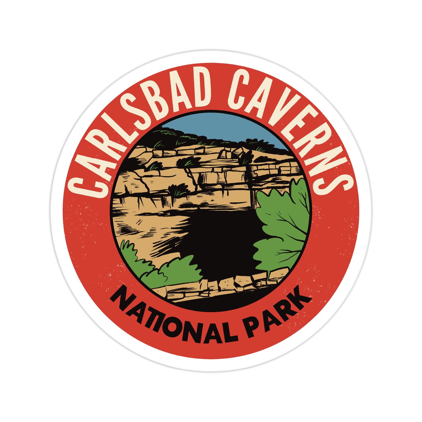A sticker of Carlsbad Caverns National Park