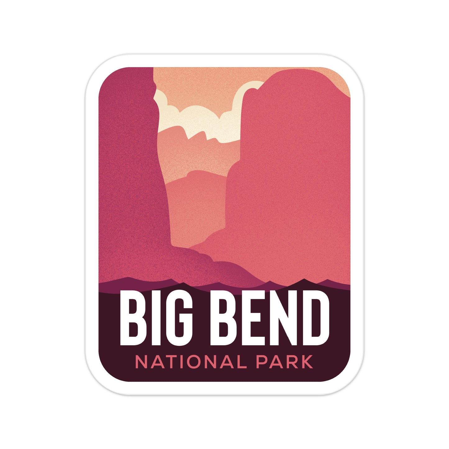 A sticker of Big Bend National Park