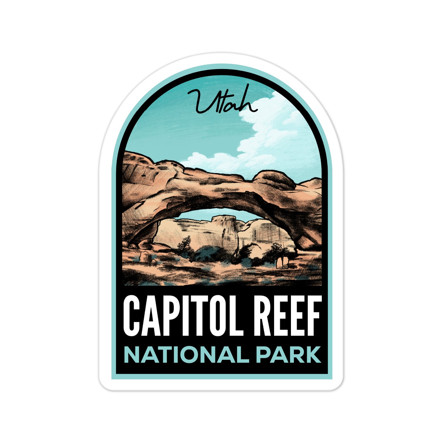 A sticker of Capitol Reef National Park