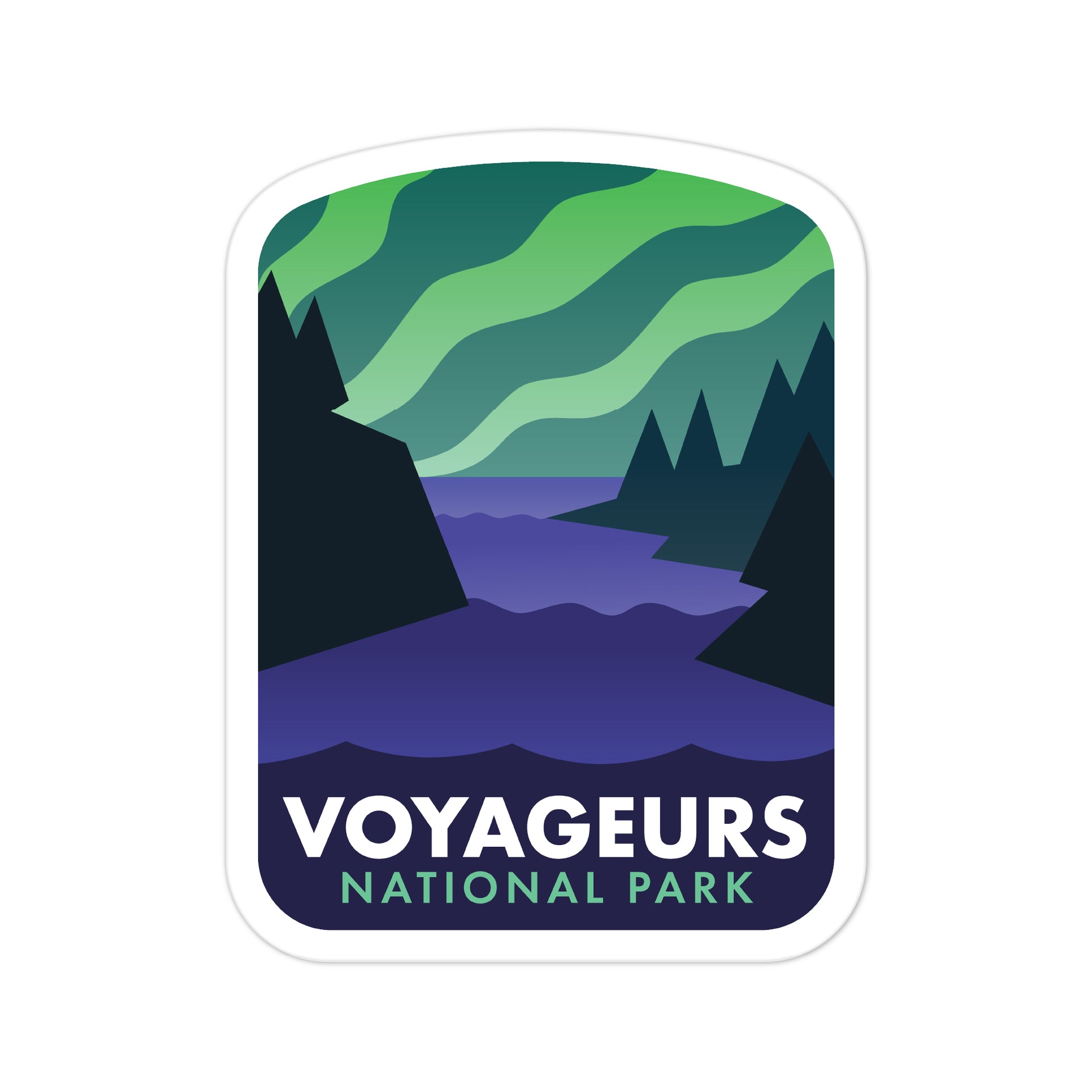 A sticker of Voyageurs National Park