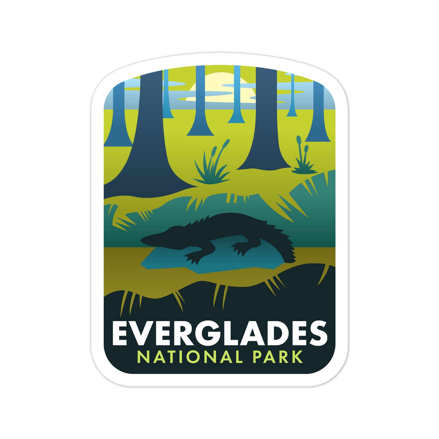 A sticker of Everglades National Park