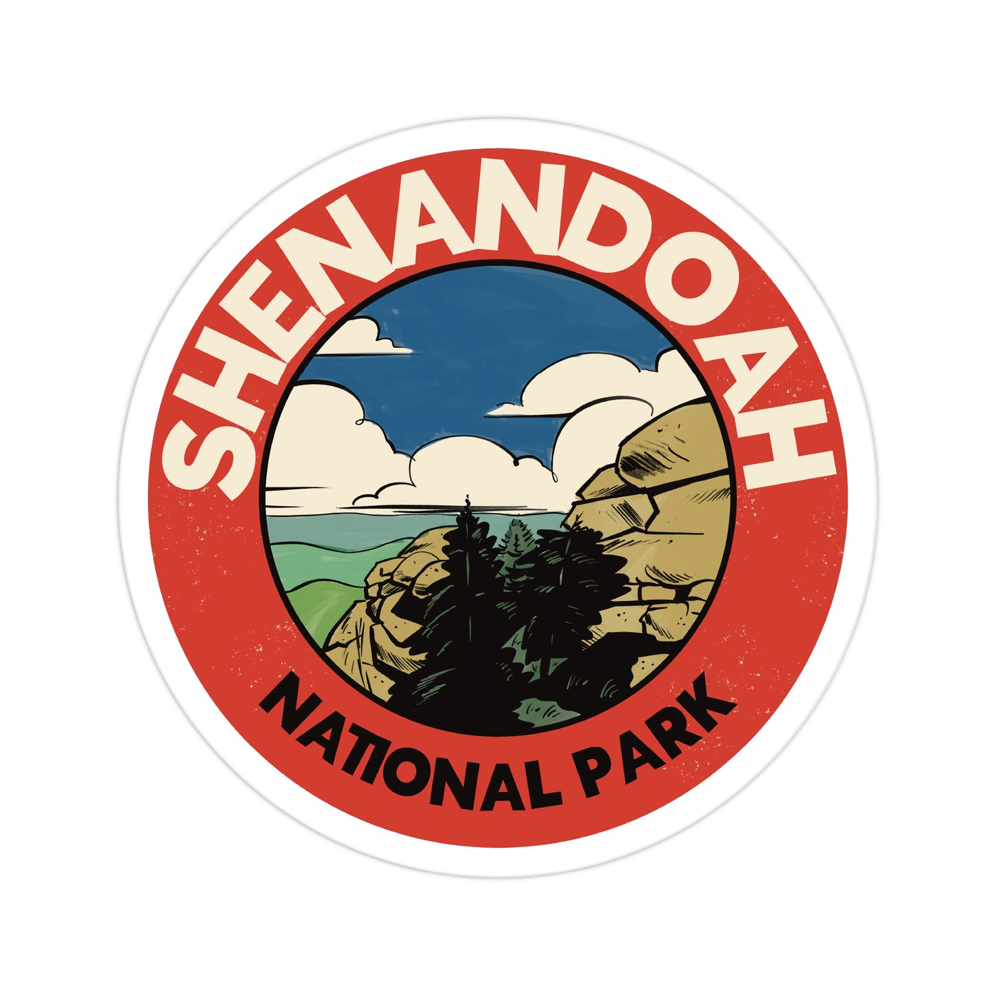 A sticker of Shenandoah National Park
