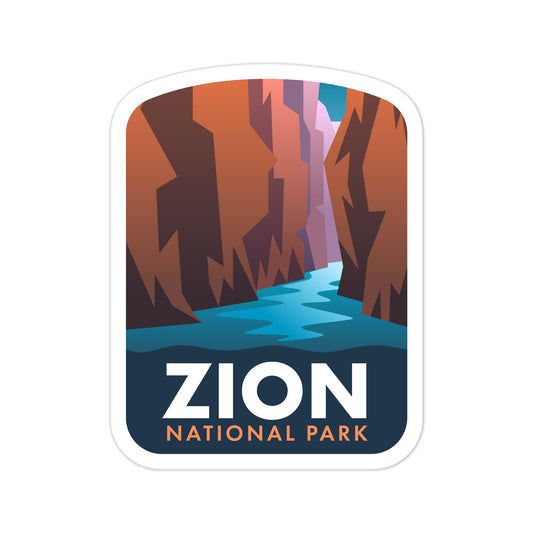 A sticker of Zion National Park