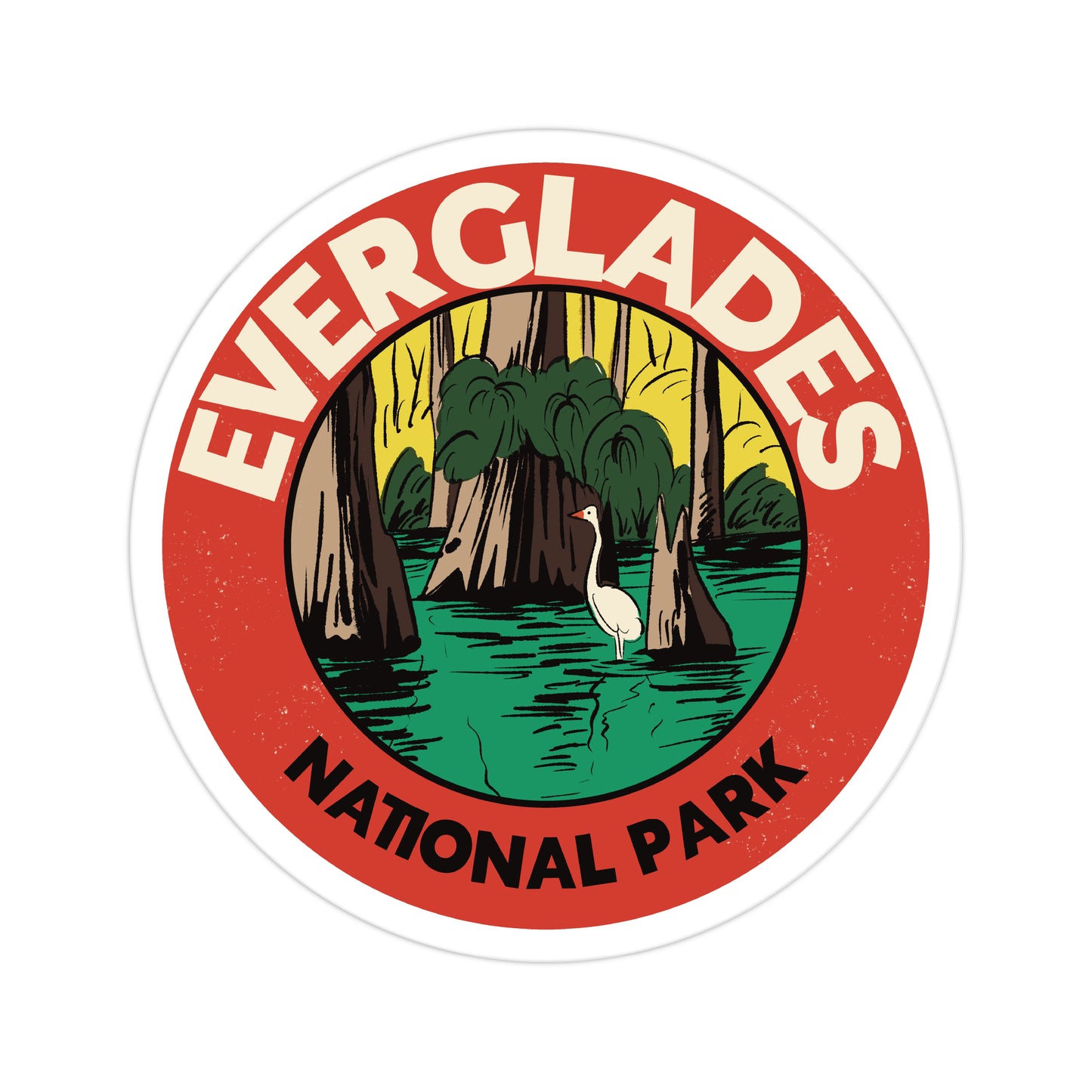 A sticker of Everglades National Park