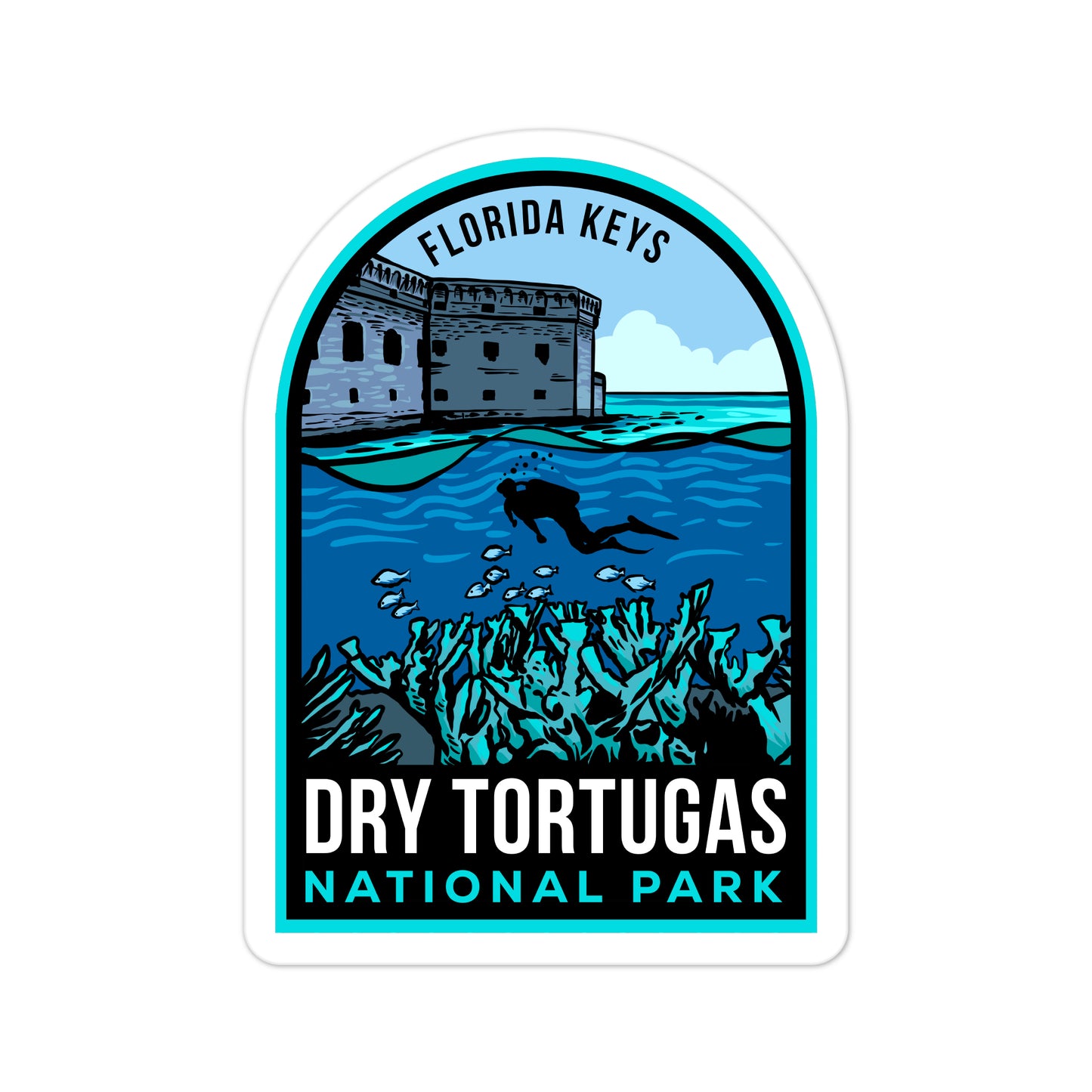 A sticker of Dry Tortugas National Park