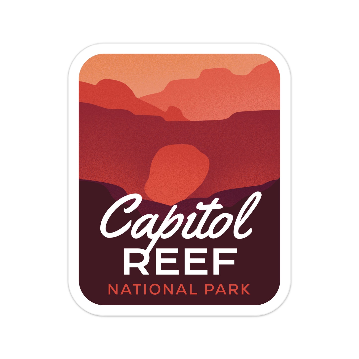 A sticker of Capitol Reef National Park