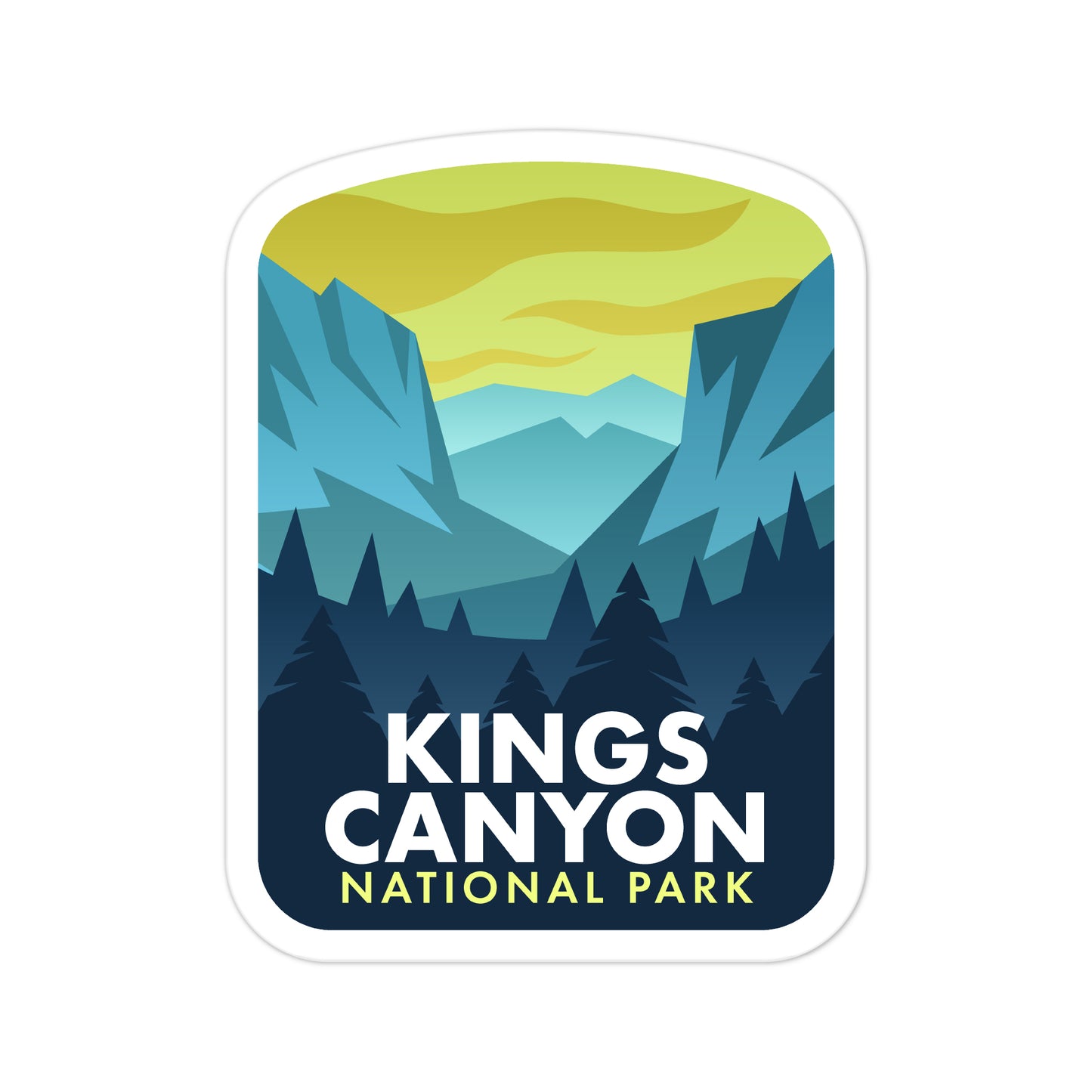 A sticker of Kings Canyon National Park