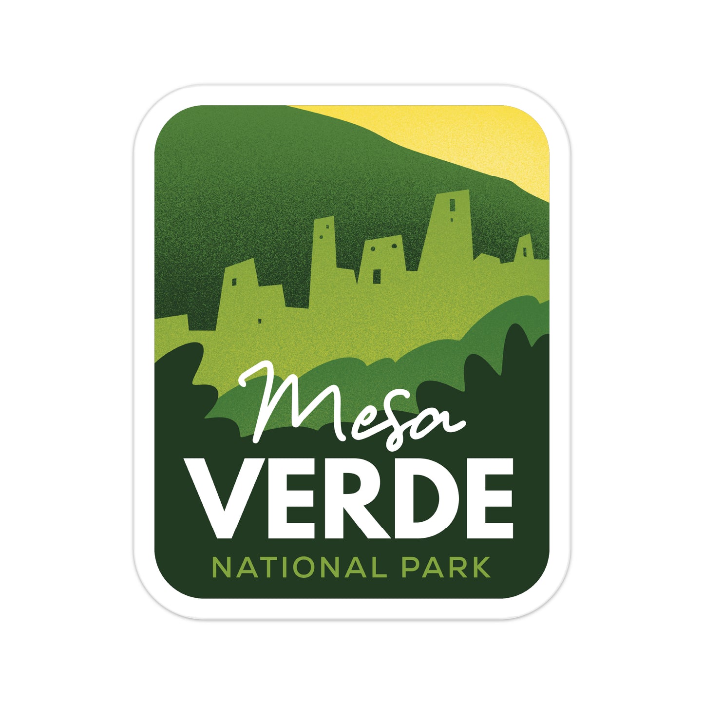 A sticker of Mesa Verde National Park