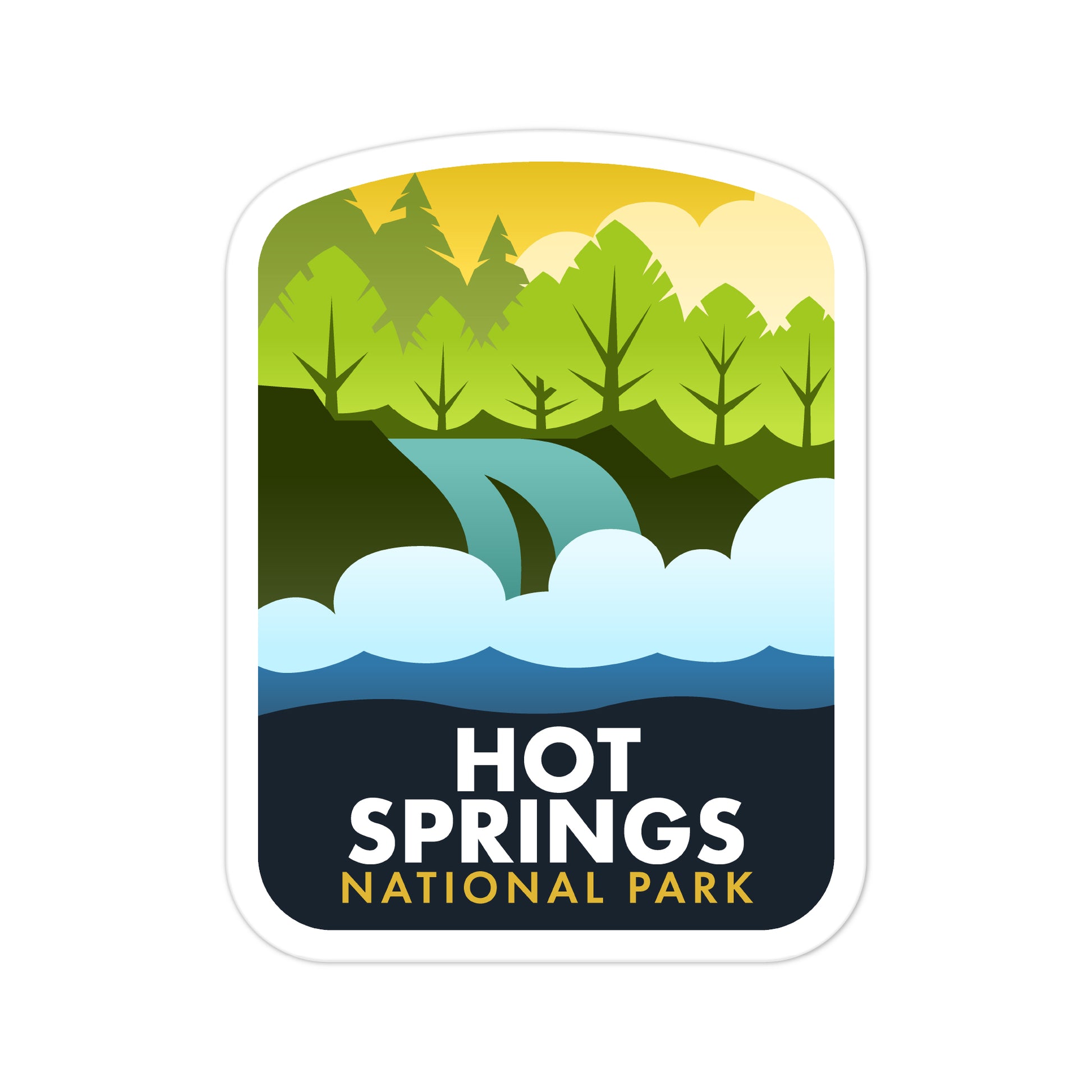 A sticker of Hot Springs National Park