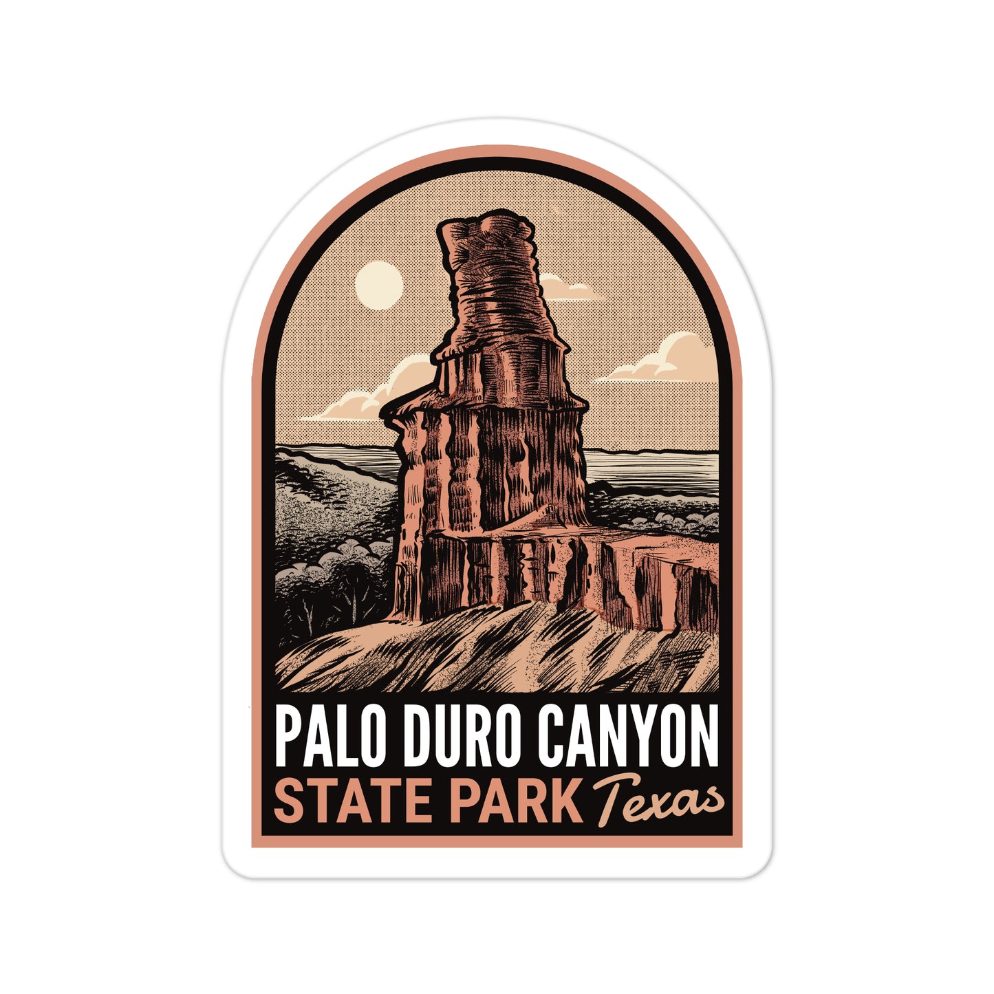 A sticker of Palo Duro Canyon State Park