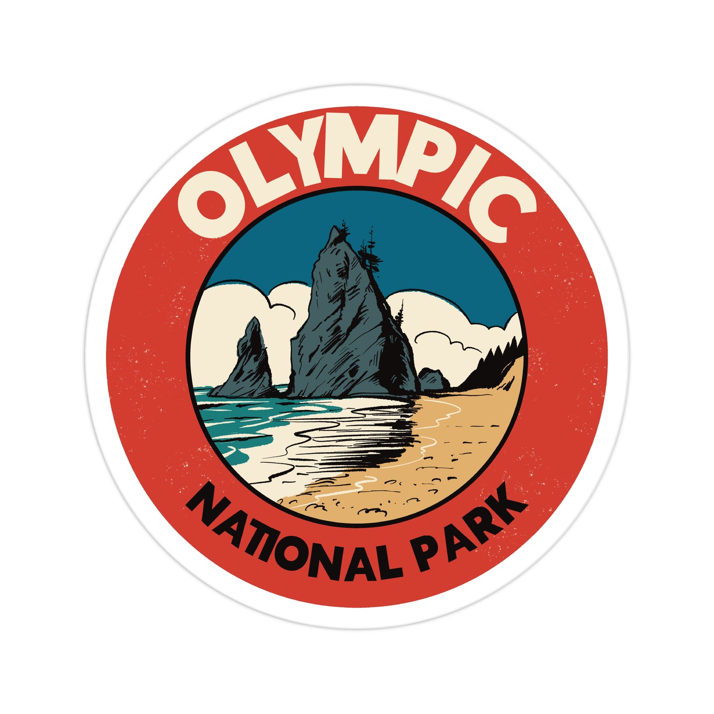 A sticker of Olympic National Park