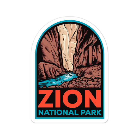 A sticker of Zion National Park