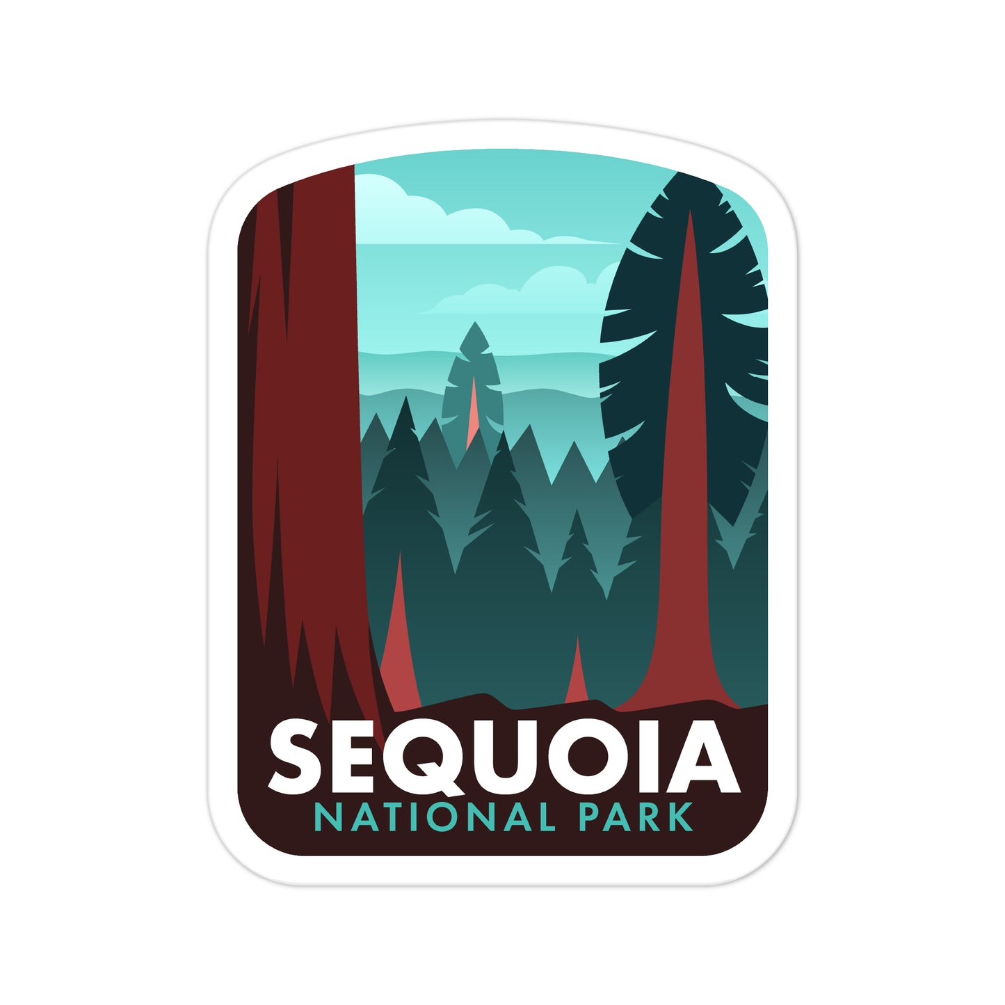 A sticker of Sequoia National Park