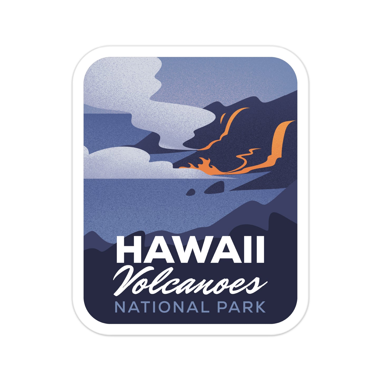 A sticker of Hawaii Volcanoes National Park